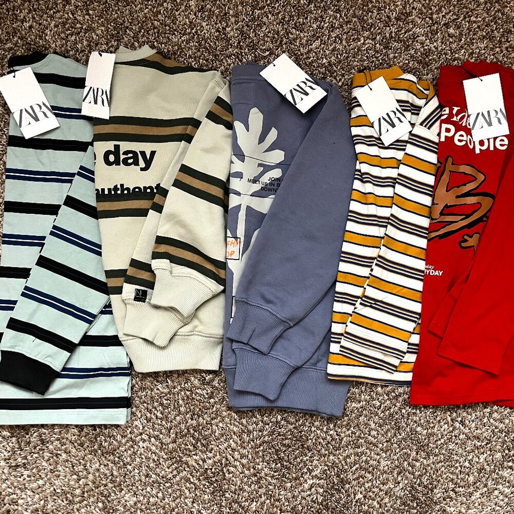 ZARA Kids - Boys Clothing Bundle - Size 8-9 Years (5 Tops)